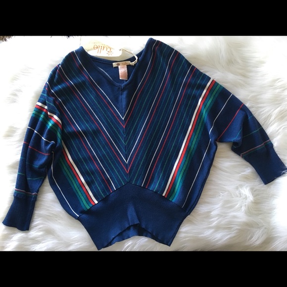 Tulle Dolman Sleeve Striped Sweater - Only XS left - Picture 2 of 8